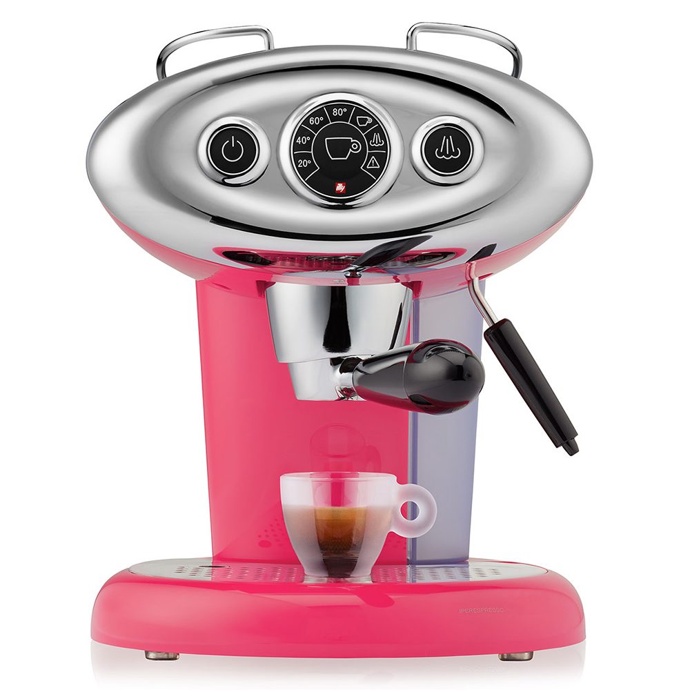 Espressomaschine „Iperespresso X7.1 Deep Pink” von Illycaffè, aus handpoliertem Stahl, designt von Industriedesigner Luca Trazzi, 199 Euro.