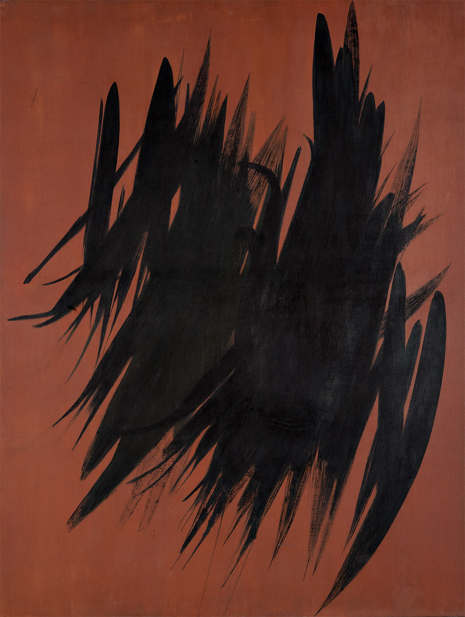 Hans Hartung, T1956-19, 1956, Öl auf Leinwand, 180 x 137 cm, Fondation Hartung-Bergman.