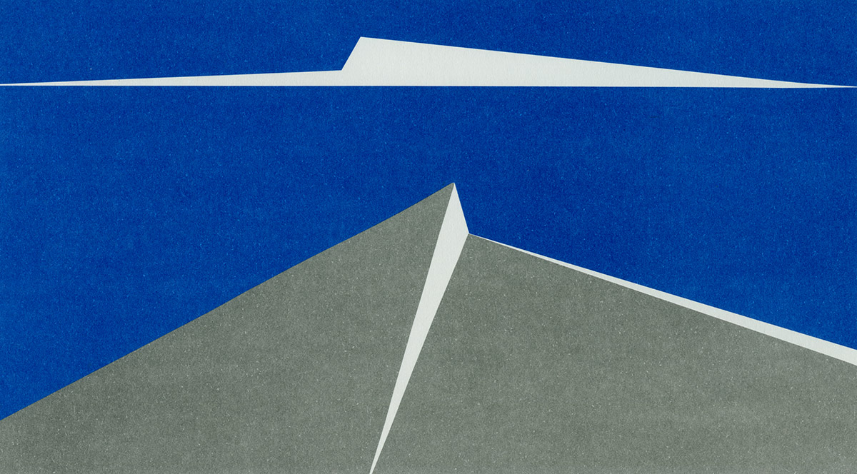 Terry Haass, „Fragments of Spitsbergen“, 2007, Farblithographie als hommage an Anna-Eva Bergman, Revue K, Paris. Fondation Hartung-Bergman, Ausstellung „Le partage du sensible“.