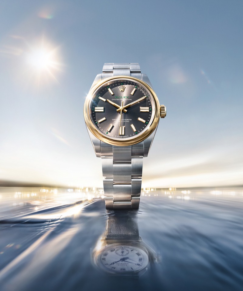 Rolex Oyster Perpetual 41 in Oystersteel und Gelbgold mit Jubiläumsdetails zum 100-jährigen Bestehen der Oyster